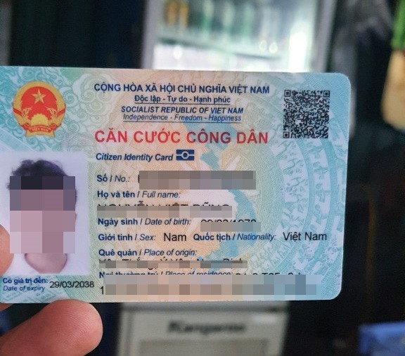 Căn cước công dân gắn chíp. Ảnh: Quang Việt