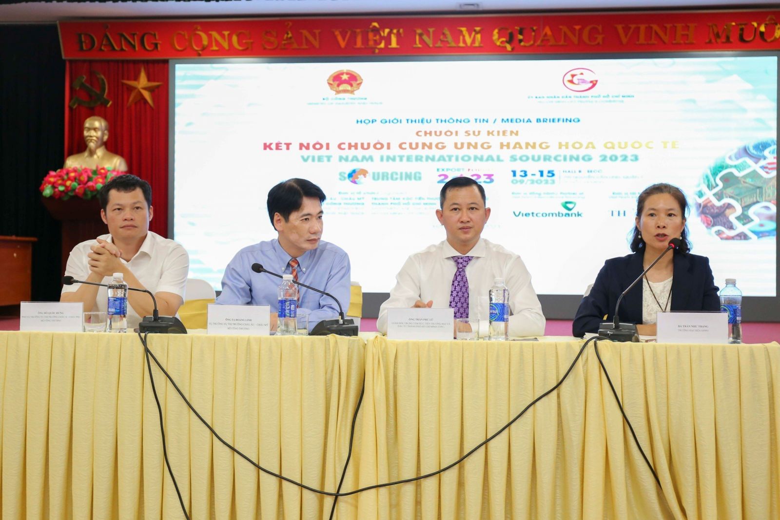 Họp báo giới thiệu thông Chuỗi sự kiện cung ứng hàng hóa quốc tế - Viet Nam International Sourcing 2023 vào ngày 7.9 tại trụ sở Bộ Công Thương.
