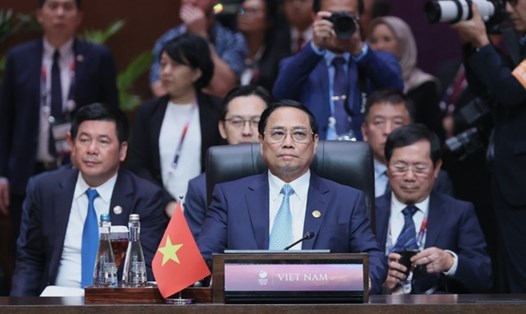 Thủ tướng Chính phủ Phạm Minh Chính dự Hội nghị cấp cao Đông Á lần thứ 18 ngày 7.9. Ảnh: TTXVN