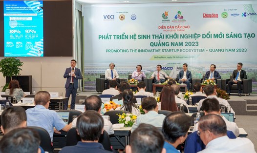 Amway Việt Nam đồng hành cùng Diễn đàn phát triển hệ sinh thái khởi nghiệp. Ảnh: DNCC.