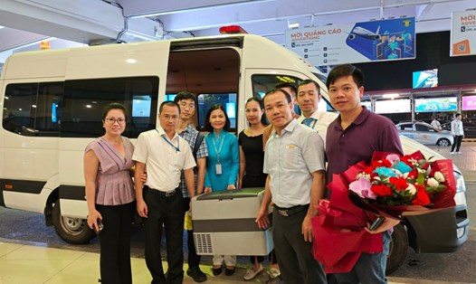 Lá gan hiến tạng được vận chuyển an toàn về Hà Nội qua chuyến bay VN1718 của Vietnam Airlines. Ảnh: Hãng hàng không Quốc gia Việt Nam 