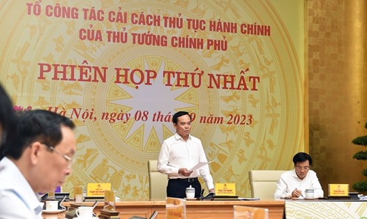 Phó Thủ tướng Trần Lưu Quang phát biểu tại phiên họp. Ảnh: VGP