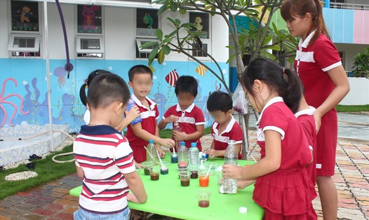 Nhà trẻ mẫu giáo cho con công nhân tại Trường Mầm non Thái Quang của Công ty CP TKG Taekwang Vina ở TP Biên Hoà. Ảnh: Hà Anh Chiến