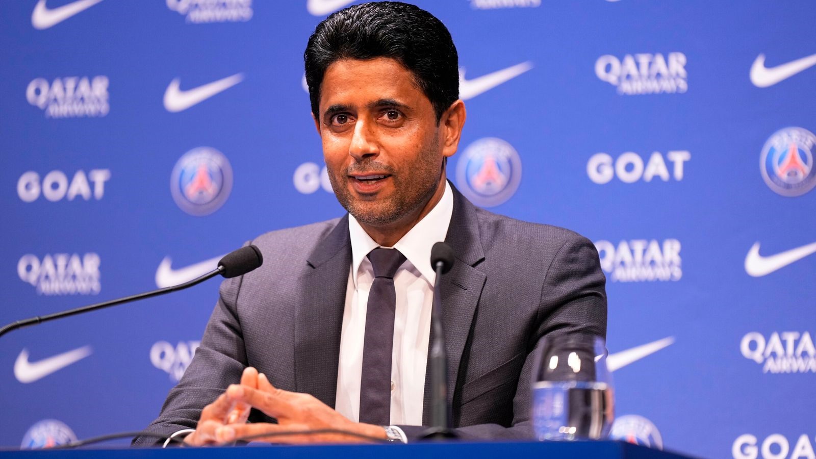 Nasser Al-Khelaifi không muốn có các đội Ả Rập tham gia UEFA Champions League. Ảnh: AFP