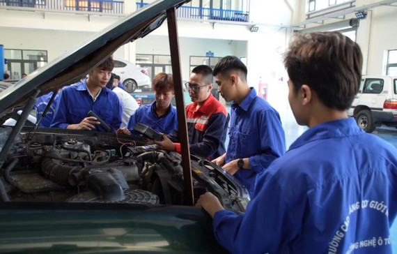 Ninh Bình tăng cường đào tạo nghề cho công nghiệp hỗ trợ. Ảnh: Trường Nguyễn
