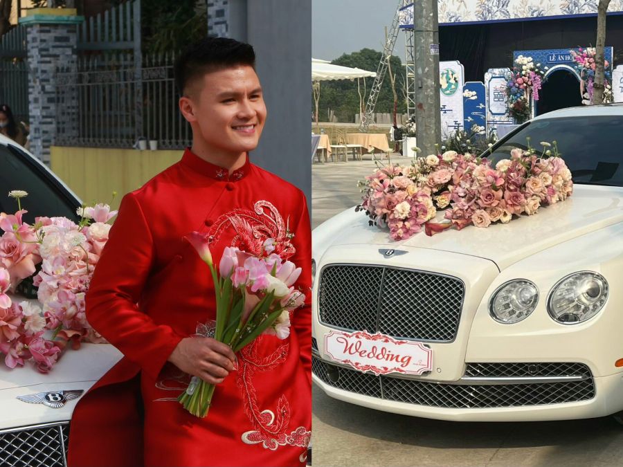 Vào lúc hơn 10h00 ngày 1.1.2024, Quang Hải và phái đoàn nhà trai đã di chuyển sang nhà bạn gái Chu Thanh Huyền để tổ chức lễ ăn hỏi.
