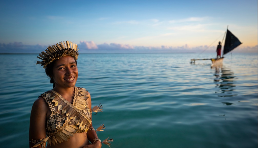Người dân Kiribati thân thiện, mến khách. Đây chính là đảo quốc đầu tiên đón năm mới 2024. Ảnh: Visit Kiribati