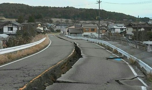 Động đất mạnh kích hoạt cảnh báo sóng thần cao tới 5m ở Nhật Bản. Ảnh: Cơ quan Khí tượng Nhật Bản