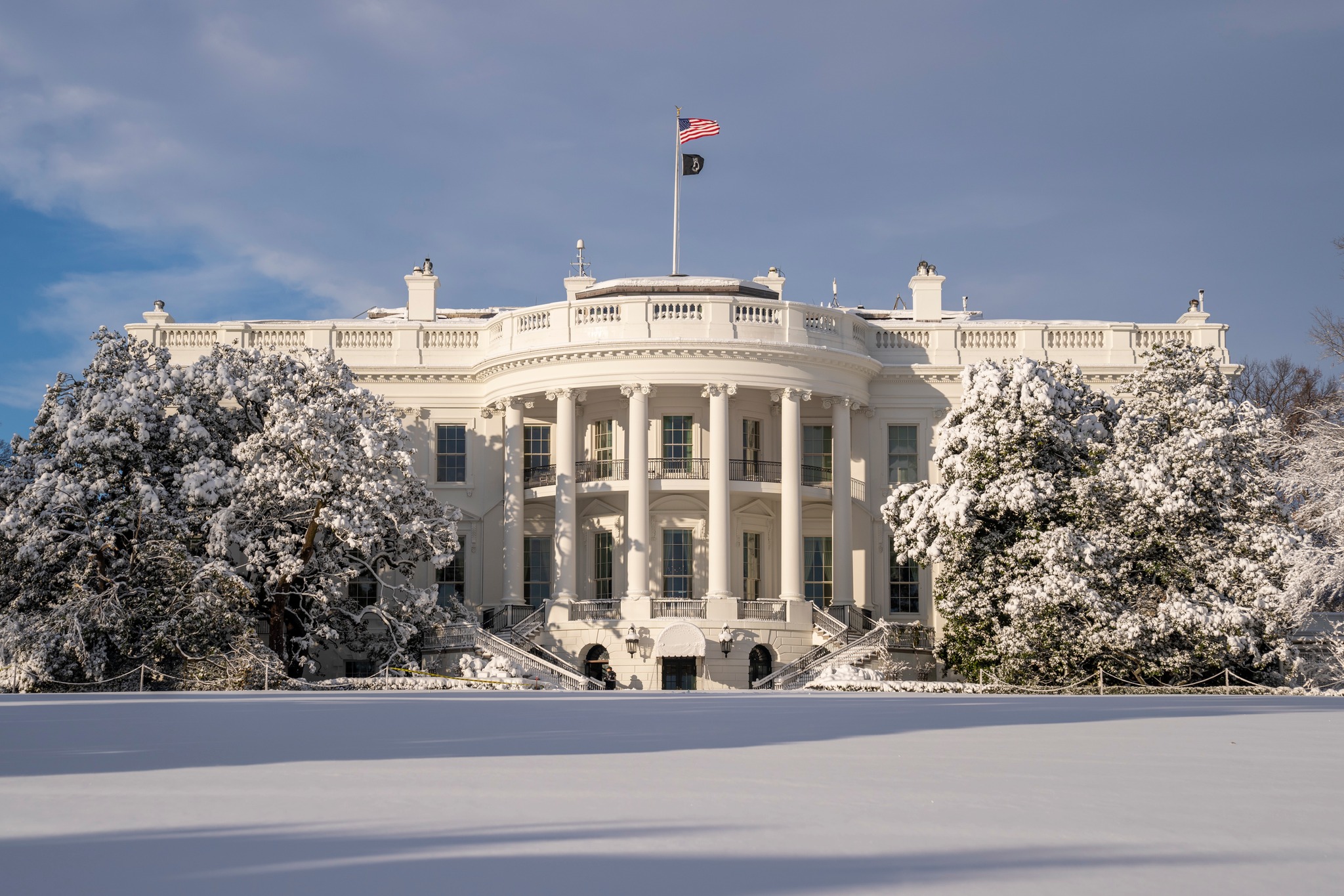 Nhà Trắng vào mùa đông. Ảnh: White House