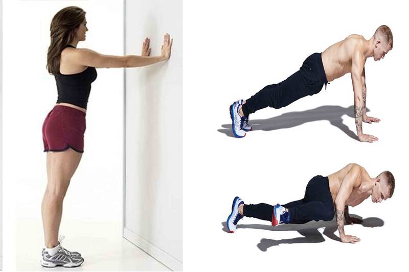 Một số biến thể chống đẩy giúp xây dựng cơ bắp. Đồ hoạ: Hạ Mây