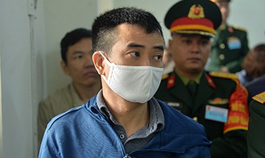 Phan Quốc Việt - ông chủ Việt Á, tại phiên toà sơ thẩm do quân đội xét xử. Ảnh: Quang Việt
