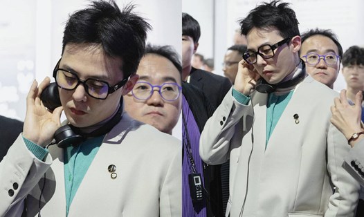 G-Dragon tham gia triển lãm công nghệ ở Mỹ. Ảnh: Yonhap