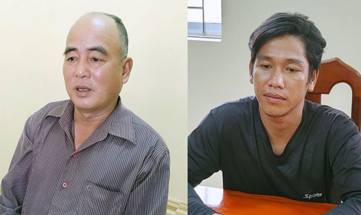 Nguyễn Văn Sàng (trái) và Tô Văn Tây bị khởi tố về tội “Tổ chức cho người khác xuất cảnh trái phép”. Ảnh: Nghiêm Túc
