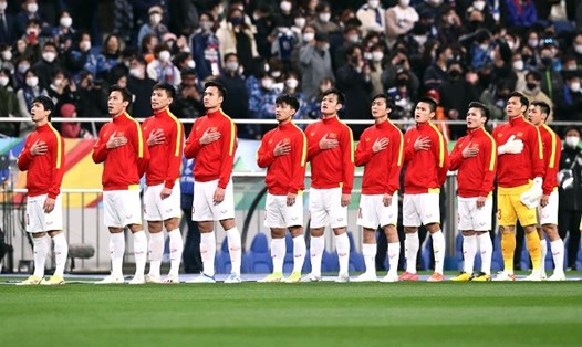 Tuyển Việt Nam từng có trận hoà 1-1 ngay trên sân của tuyển Nhật Bản tại vòng loại World Cup 2022. Ảnh: JFA