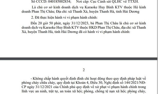 Hải Dương xử phạt chủ quán karaoke do vi phạm quy định PCCC. 