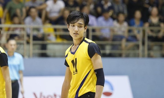 Chủ công Trần Đức Hạnh của đội bóng chuyền nam Hà Tĩnh. Ảnh: Volleyball