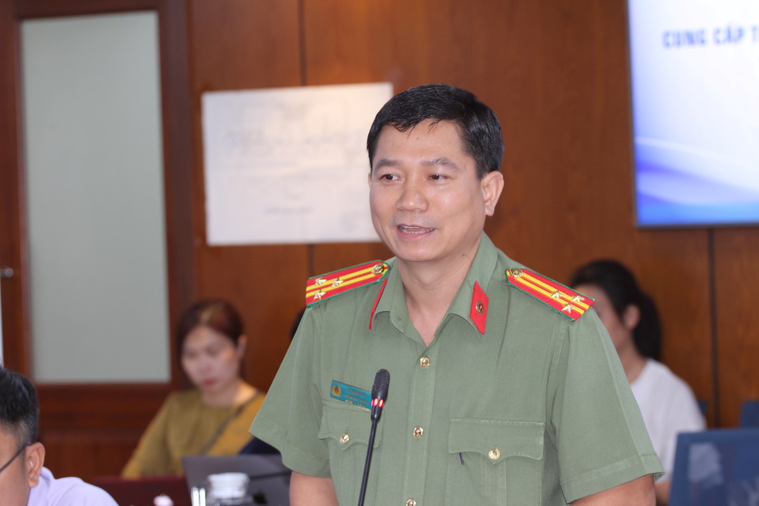 Thượng tá Lê Mạnh Hà - Phó Phòng Tham mưu Công an TPHCM.  Ảnh: Thành Nhân