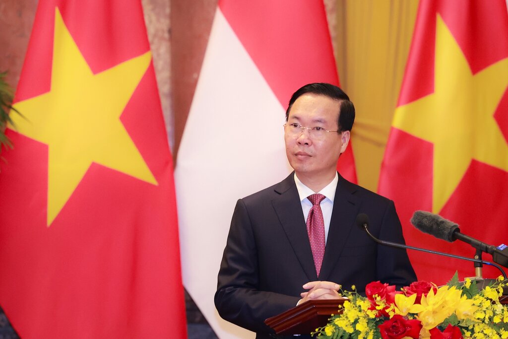 Chủ tịch nước Võ Văn Thưởng cho biết, Tổng thống Joko Widodo là nguyên thủ nước ngoài đầu tiên đến thăm Việt Nam trong năm 2024, 