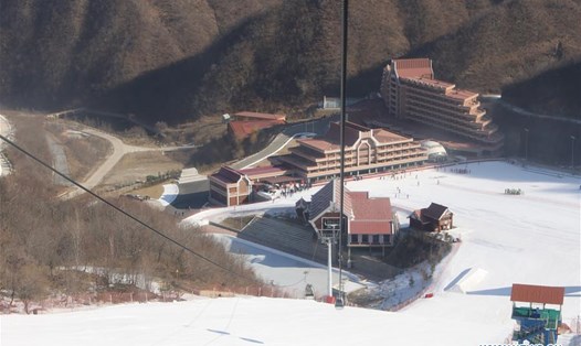 Khu nghỉ dưỡng trượt tuyết Masikryong ở Triều Tiên tháng 2.2019. Ảnh: Xinhua