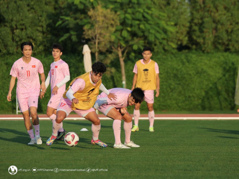 Trận đấu giữa tuyển Việt Nam và tuyển Nhật Bản sẽ diễn ra vào lúc 18h30 hôm nay (14.1 theo giờ Việt Nam) tại sân vận động Jassim bin Hamad, Qatar. Ảnh: VFF  