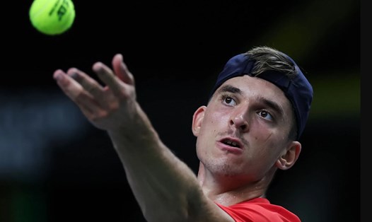 Dino Prizmic sẽ được biết đến nhiều hơn sau trận đấu với Novak Djokovic tại vòng 1 Australian Open 2024. Ảnh: Sportskeeda