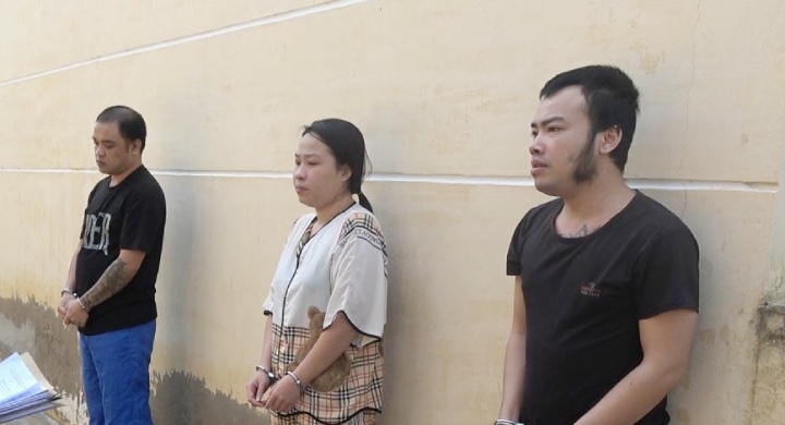 3 đối tượng bị đề nghị truy tố về tội “Mua bán, vận chuyển, tàng trữ trái phép chất ma túy”. Ảnh: Công an tỉnh Tiền Giang.