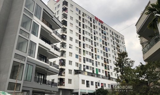 Chung cư Dạ Hợp 12 tầng - DH12 là khu nhà ở xã hội đầu tiên trên địa bàn tỉnh Hoà Bình. Ảnh: Khánh Linh