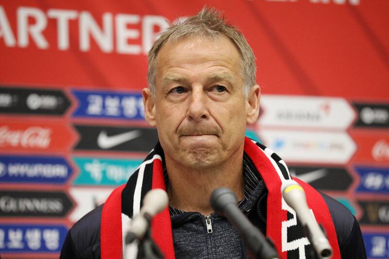 Jurgen Klinsmann mới nắm đội tuyển Hàn Quốc chưa được tròn 1 năm. Ảnh: AFP