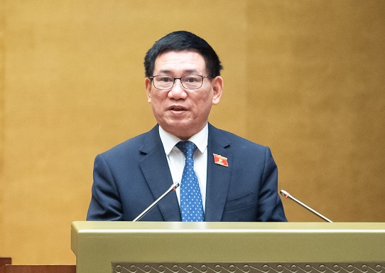 Bộ trưởng Bộ Tài chính Hồ Đức Phớc. Ảnh: QH