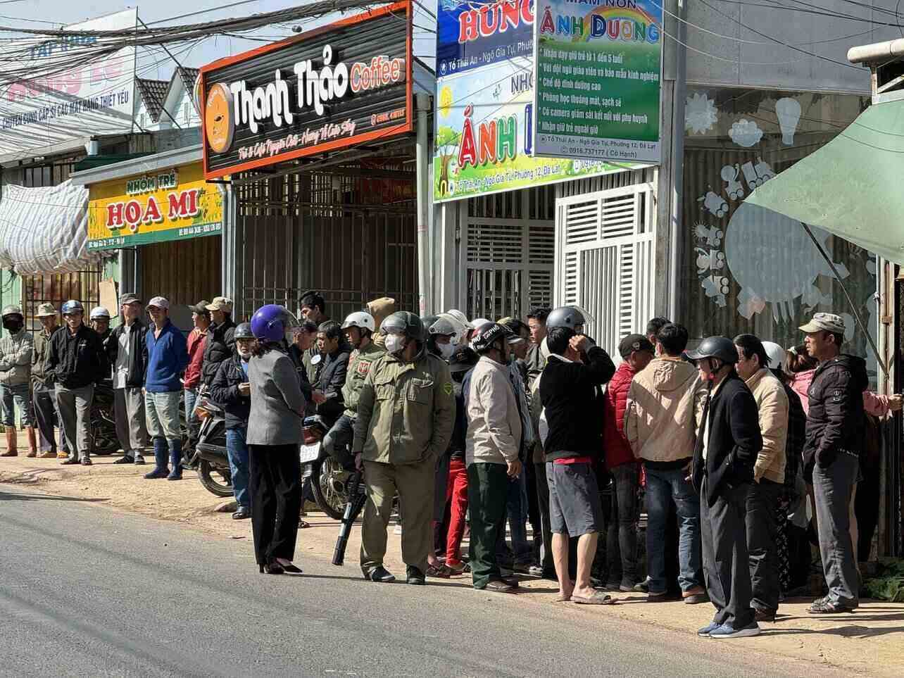 Khu vực xảy ra án mạng ở làng hoa Thái Phiên (phường 12, TP Đà Lạt, tỉnh Lâm Đồng). Ảnh: Võ Tùng