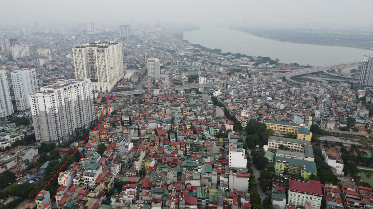 Dự án xây dựng đường Minh Khai - Vĩnh Tuy - Yên Duyên vẫn nằm "trên giấy". Ảnh: Vĩnh Hoàng