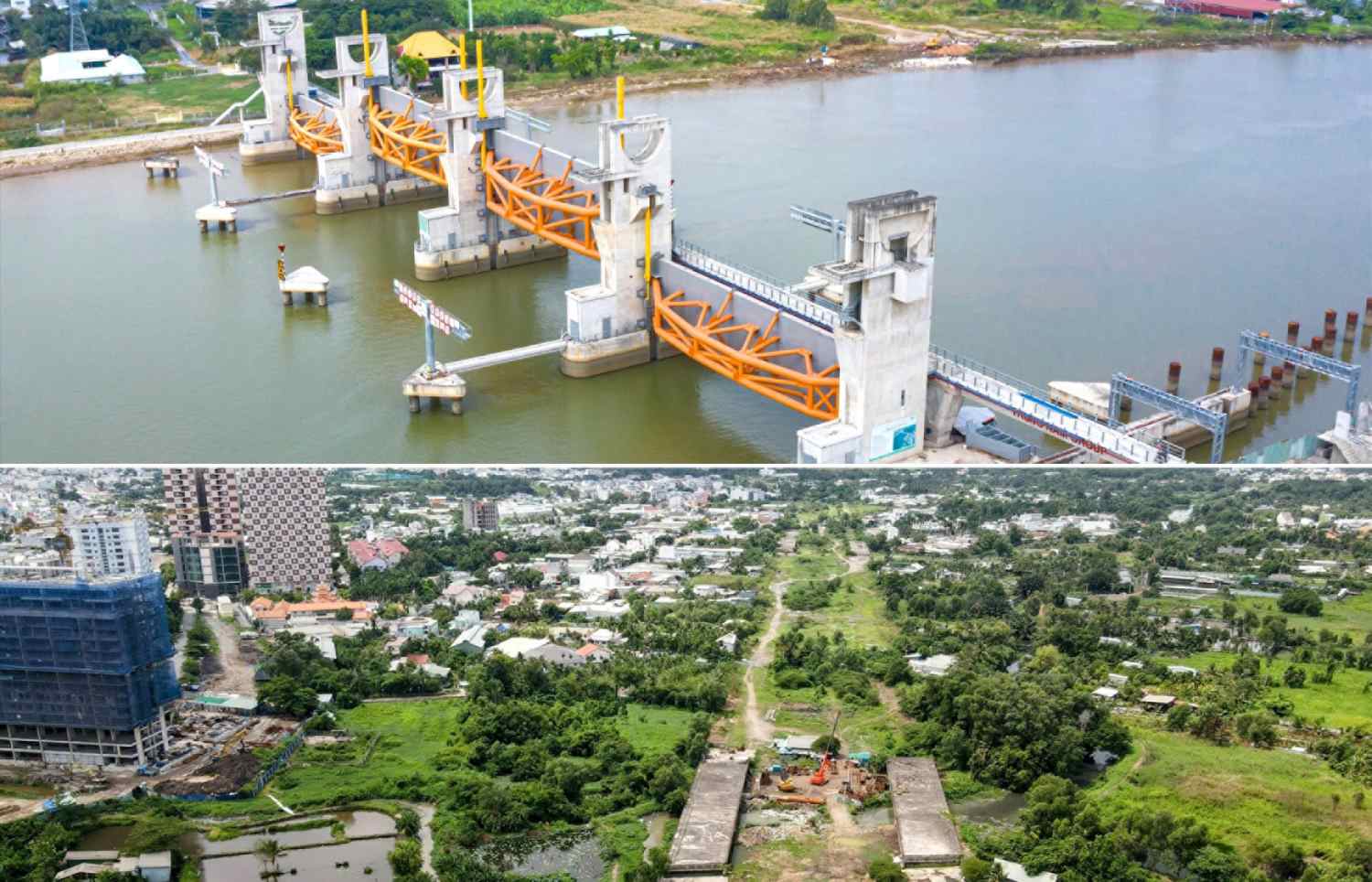 Siêu dự án ngăn triều và đoạn Vành đai 2 đứng hình khiến phát sinh lãi vay hàng nghìn tỉ đồng.  Ảnh: Minh Quân