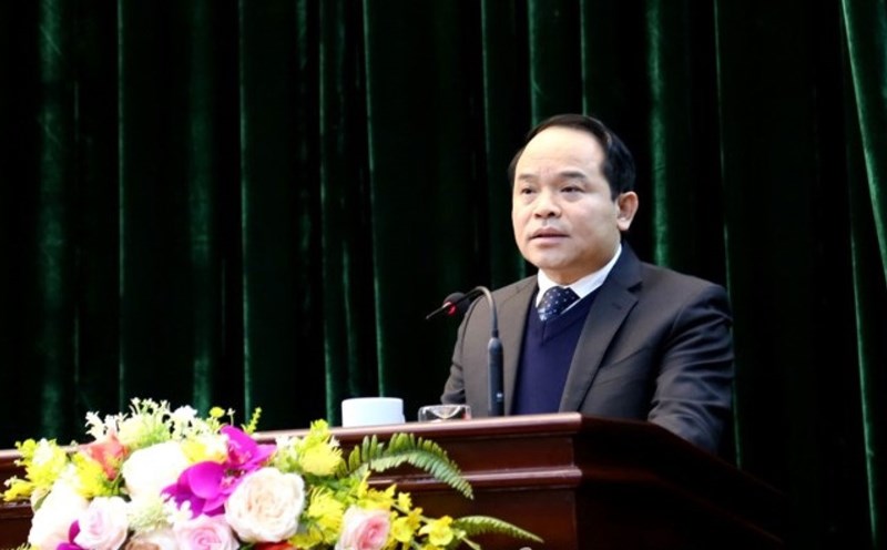 Bí thư Tỉnh ủy Lạng Sơn Nguyễn Quốc Đoàn phát biểu tại hội nghị tổng kết công tác kiểm tra, giám sát và kỷ luật của Đảng năm 2023, triển khai nhiệm vụ năm 2024. Ảnh: Langson.gov.vn