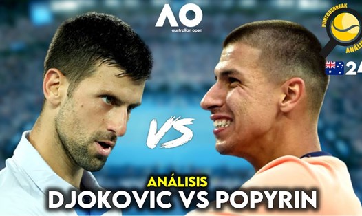 Novak Djokovic và Alexei Popyrin mới chỉ gặp nhau 1 lần trước đây vào năm 2018, với phần thắng cho tay vợt người Serbia. Ảnh: Punto de Break