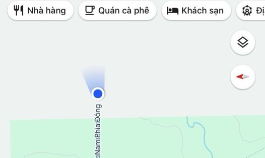 Một vị trí trên cao tốc Phan Thiết - Dầu Giây bị mất sóng di động 4G, chỉ còn sóng 3G nhưng không tải được bản đồ trên điện thoại. Ảnh: Duy Tuấn