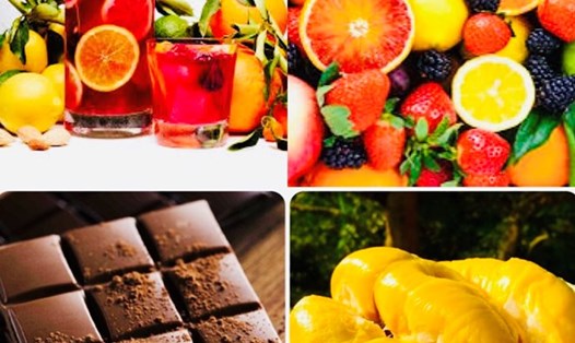 Một số loại thực phẩm, hoa quả có thể chứa nồng độ cồn nếu ăn nhiều. Đồ họa: Hương Giang