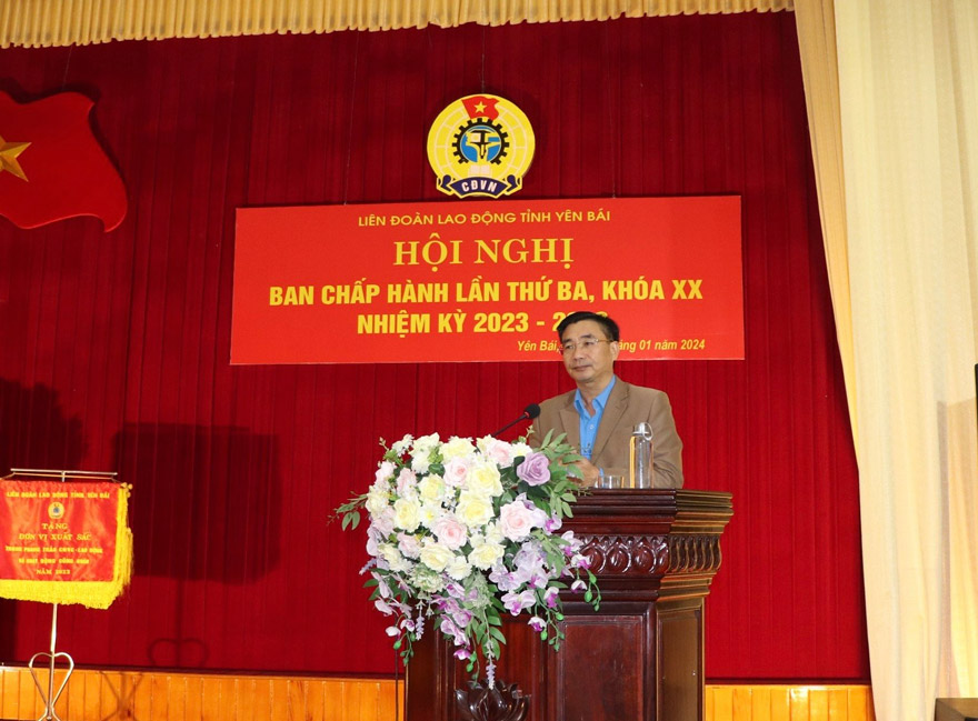 Ông Nguyễn Chương Phát, Chủ tịch LĐLĐ tỉnh Yên Bái. Ảnh: Phan Kiên
