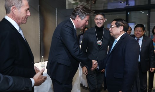 Trong khuôn khổ chuyến công tác tham dự WEF Davos 2024, Thủ tướng Chính phủ Phạm Minh Chính chủ trì tọa đàm "Việt Nam - Điểm đến hàng đầu ASEAN về đầu tư bền vững". Ảnh: VGP
