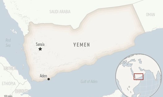Houthi tấn công tàu Genco Picardy tại địa điểm cách Aden khoảng 110 km về phía đông nam. Ảnh chụp màn hình AP