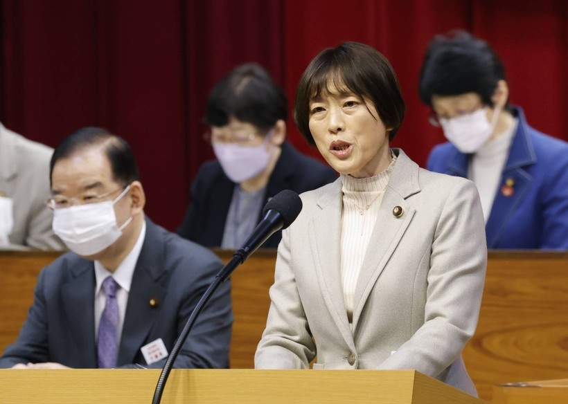 Bà Tamura Tomoko được tín nhiệm bầu làm Chủ tịch đoàn Chủ tịch Ban Chấp hành Trung ương Đảng Cộng sản Nhật Bản khóa 29. Ảnh: Kyodo/TTXVN