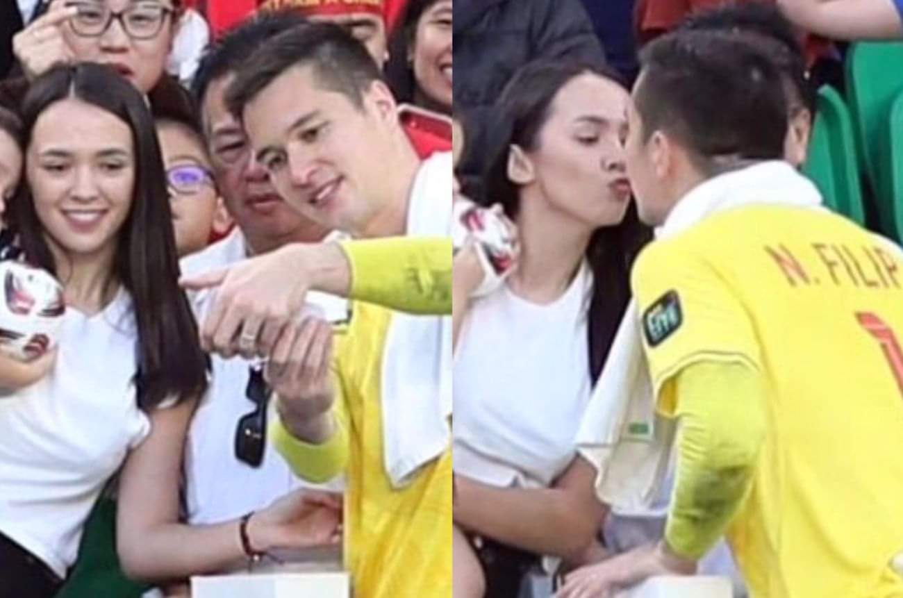 Vợ, con và người thân của Filip Nguyễn sang Qatar để cổ vũ anh cũng như tuyển Việt Nam tại Asian Cup 2023. Ảnh: Instagram