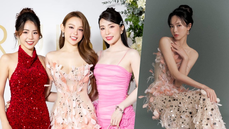 Huyền Baby xinh đẹp như công chúa, đụng váy sao Hoa ngữ. Ảnh: Facebook nhân vật.