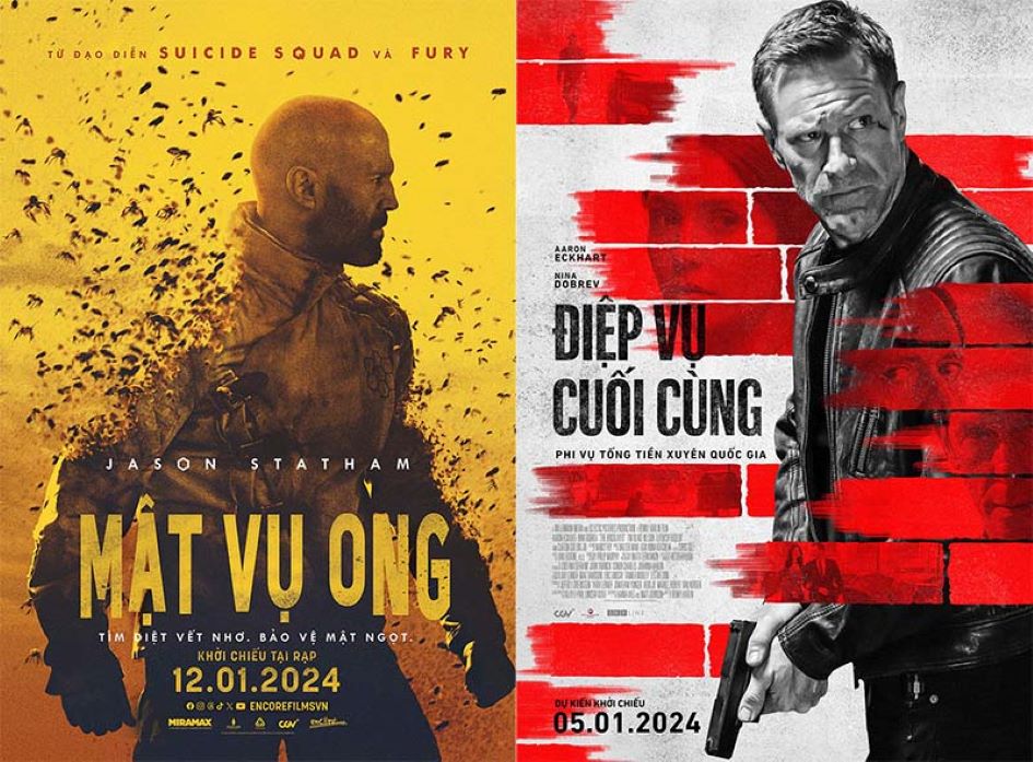 Các phim hành động với sự tham gia của các ngôi sao Hollywood sẽ chiếu tại các rạp trong tuần đầu năm mới 2024