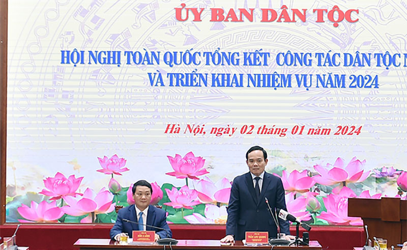 Phó Thủ tướng Chính phủ Trần Lưu Quang phát biểu tại hội nghị. Ảnh: Hải Minh