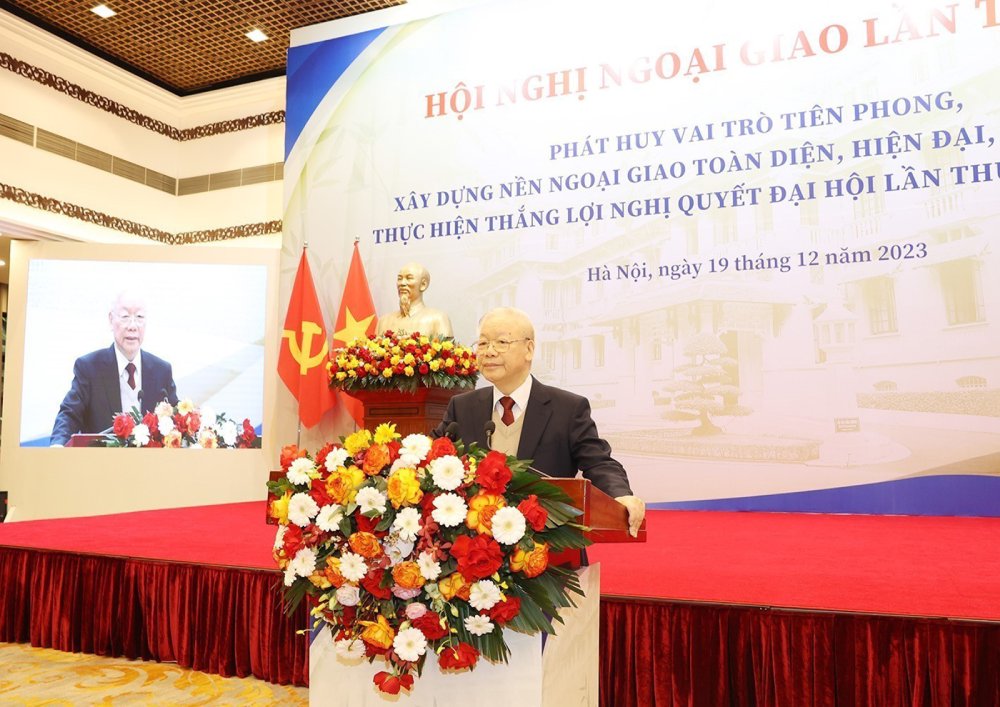 Tổng Bí thư Nguyễn Phú Trọng phát biểu chỉ đạo tại Hội nghị Ngoại giao lần thứ 32.