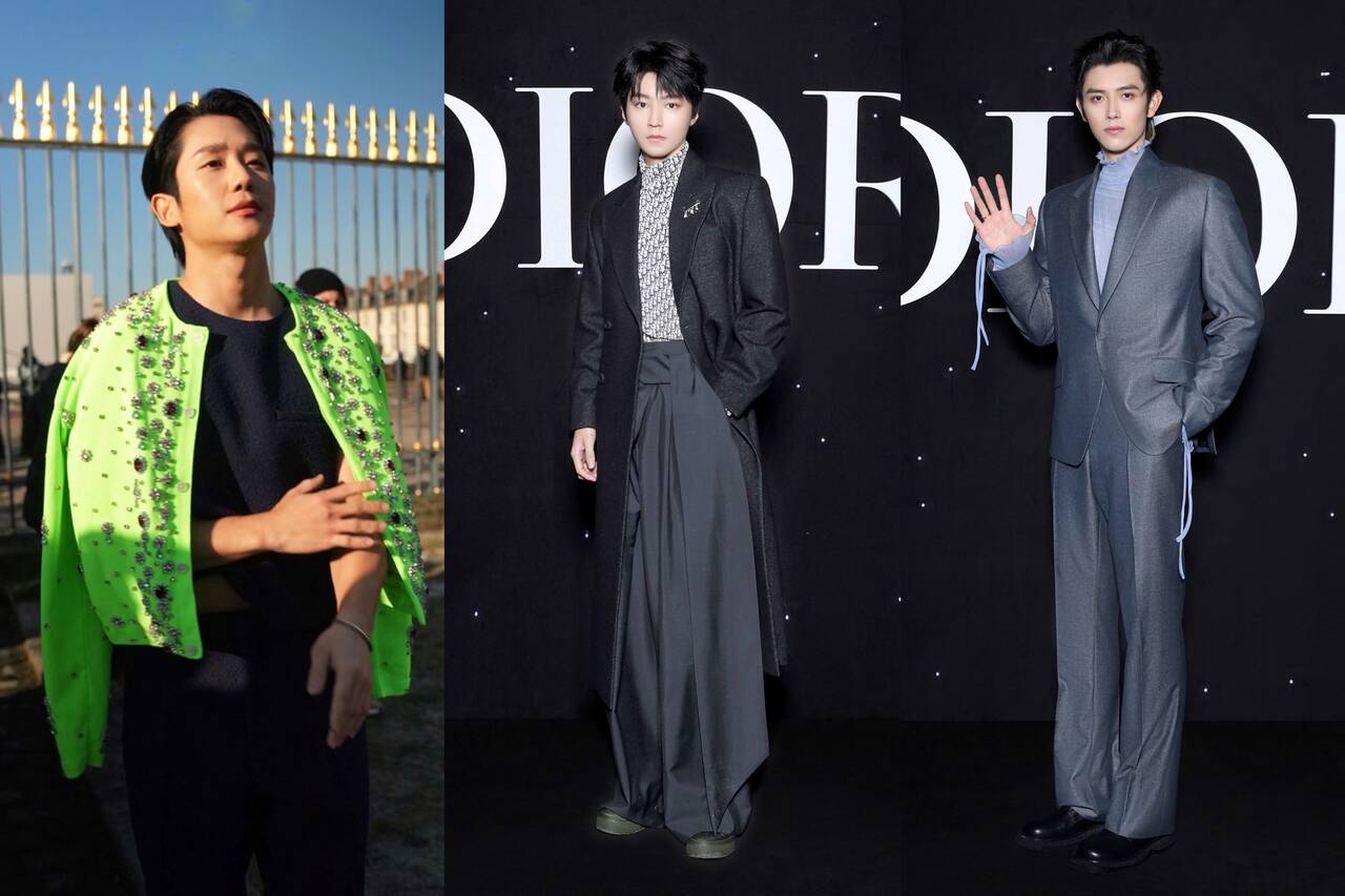 Một số ngôi sao châu Á tham dự show Dior ở Paris. Ảnh: X