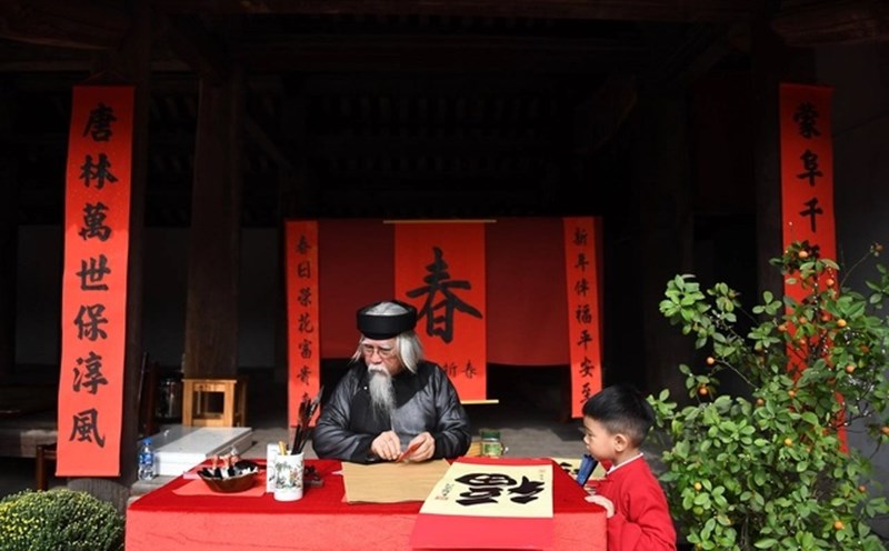 Hoạt động ở "Tết làng Việt". Ảnh: Ban tổ chức