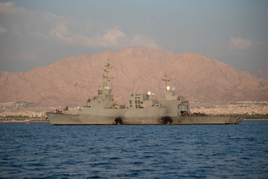 Một tàu tên lửa của Hải quân Israel ở Biển Đỏ ngày 1.11.2023. Ảnh: Xinhua