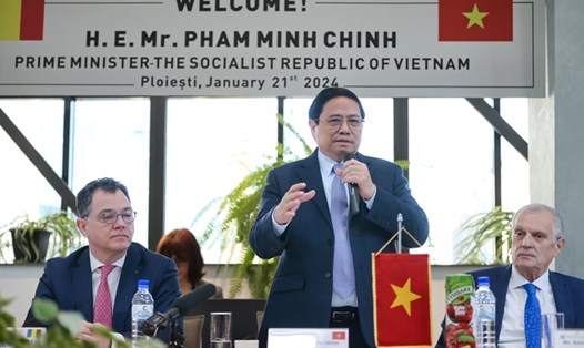 Thủ tướng Chính phủ Phạm Minh Chính cho biết, phía Việt Nam sẵn sàng đẩy mạnh hợp tác với Romania nói chung và tỉnh Prahova nói riêng. Ảnh: VGP