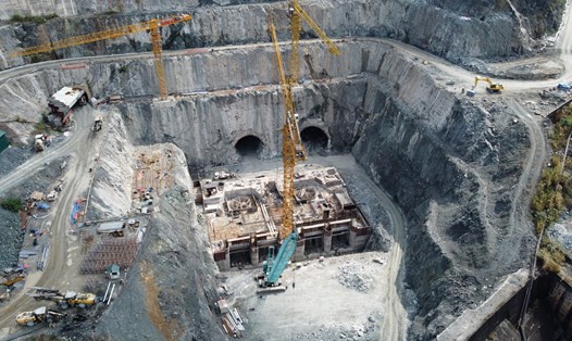Tai nạn lao động xảy ra tại dự án xây dựng nhà máy Thuỷ điện Hoà Bình mở rộng khiến 1 công nhân tử vong. Ảnh: Minh Nguyễn
